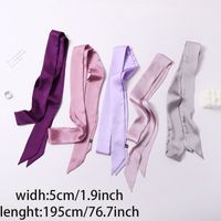 Women's Simple Style Solid Color Polyester Silk Scarf main image 2