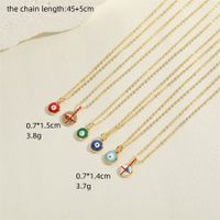 Wholesale Vintage Style Simple Style Round Copper Plating Inlay Zircon Pendant Necklace main image 2