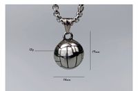 Simple Style Basketball Football Stainless Steel Plating Pendant Necklace main image 4