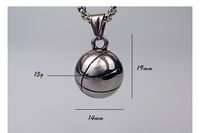Simple Style Basketball Football Stainless Steel Plating Pendant Necklace main image 3