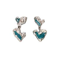 1 Pair Simple Style Classic Style Heart Shape Plating Alloy Gold Plated Drop Earrings main image 6