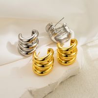 1 Pair Simple Style Geometric Copper Ear Studs main image 6