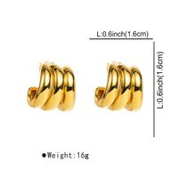 1 Pair Simple Style Geometric Copper Ear Studs main image 2
