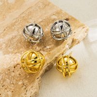 1 Pair Modern Style Simple Style Geometric Copper Ear Studs main image 6