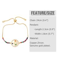 Modern Style Simple Style Love Heart Shape Copper Plating Inlay Zircon 18k Gold Plated Bracelets main image 2