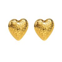 1 Pair Modern Style Simple Style Heart Shape Inlay Copper Zircon Ear Studs main image 6