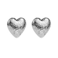 1 Pair Modern Style Simple Style Heart Shape Inlay Copper Zircon Ear Studs sku image 2