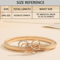 Elegant Shiny Bow Knot Alloy Rhinestones Women's Chain Belts main image 2