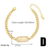 Style Moderne Style Simple Lettre Forme De Cœur Le Cuivre Placage Incruster Zircon Plaqué Or 18k Bracelets sku image 4