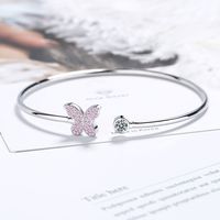 Ig-stil Herzform Libelle Schmetterling Kupfer Strasssteine Armreif sku image 2