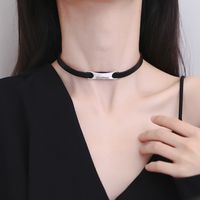 Básico Estilo Moderno Estilo Clásico Forma De U Geométrico Cuero Sintético Cobre Enchapado Mujeres Pulsera Collar main image 6