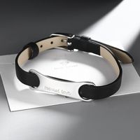 Basic Moderner Stil Klassischer Stil U-Form Geometrisch Pu-Leder Kupfer Überzug Frau Armbänder Halskette main image 3