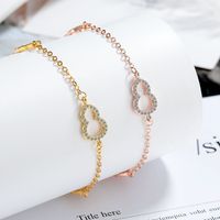 Wholesale Fairy Style Elegant Lady Gourd Copper Inlay Zircon Bracelets main image 5