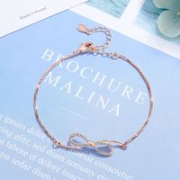 Wholesale Fairy Style Elegant Lady Bow Knot Copper Inlay Zircon Bracelets main image 4