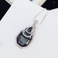 Simple Style Water Droplets Alloy Glass Copper Artificial Rhinestones Sweater Chain main image 4