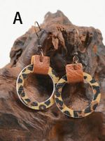 1 Pair Casual Ethnic Style Leopard Hollow Out Pu Leather Artificial Leather Drop Earrings main image 5