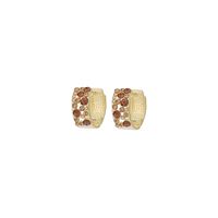 1 Pair Simple Style Geometric Inlay Copper Zircon Earrings main image 5