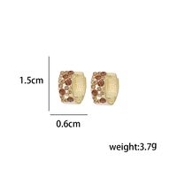 1 Pair Simple Style Geometric Inlay Copper Zircon Earrings main image 2