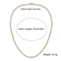 Ig Style Geometric Copper Zircon 18k Gold Plated White Gold Plated Unisex Necklace main image 2