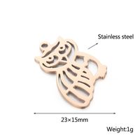 1 Piece Stainless Steel 18K Gold Plated Animal sku image 3