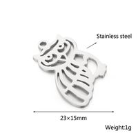 1 Piece Stainless Steel 18K Gold Plated Animal sku image 1