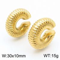 1 Pair Modern Style Simple Style Solid Color Plating Stainless Steel 18K Gold Plated Earrings sku image 68