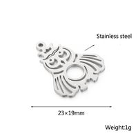 1 Piece Stainless Steel 18K Gold Plated Animal sku image 2