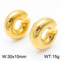 1 Pair Modern Style Simple Style Solid Color Plating Stainless Steel 18K Gold Plated Earrings sku image 66