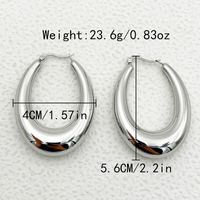 1 Pair Casual Classic Style U Shape Plating 304 Stainless Steel 14K Gold Plated Hoop Earrings main image 2