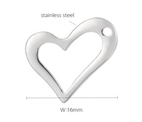 Einfacher Stil Herzform Rostfreier Stahl Schmuckzubehör main image 2