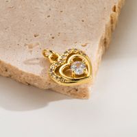 Ig Style Sweet Star Heart Shape Eye Stainless Steel Copper Plating Inlay Zircon 18k Gold Plated Jewelry Accessories main image 6
