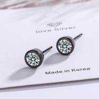 1 Pair Simple Style Geometric Copper Ear Studs main image 5