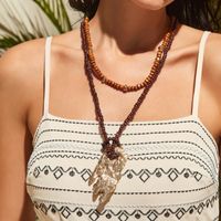 Casual Retro Geometric Beaded Alloy Women's Double Layer Necklaces sku image 1