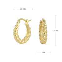 Ins Style 925 Sterling Silver Twist Half Circle C Shape Ear Clips Earrings Personality Design European And American Industrial Style Quality Earrings main image 3