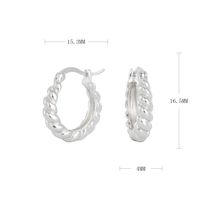Ins Style 925 Sterling Silver Twist Half Circle C Shape Ear Clips Earrings Personality Design European And American Industrial Style Quality Earrings main image 4