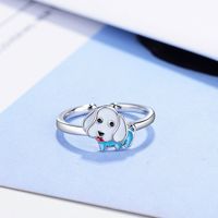 Cute Dog Copper Epoxy Adjustable Ring main image 5