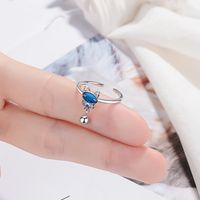 Wholesale Cute Cat Copper Epoxy White Gold Plated Open Rings main image 3