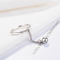 Wholesale Simple Style Bell Copper White Gold Plated Charm Rings main image 1
