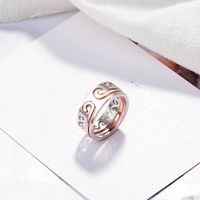 Simple Style Hoop Spell Copper Plating Adjustable Ring main image 5