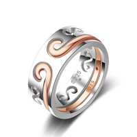 Simple Style Hoop Spell Copper Plating Adjustable Ring sku image 2