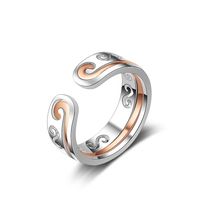 Simple Style Hoop Spell Copper Plating Adjustable Ring sku image 5