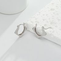 1 Pair Simple Style Streetwear U Shape Metal Sterling Silver Hoop Earrings main image 9
