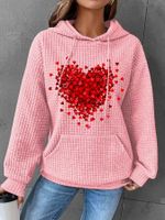 Women's Hoodies Long Sleeve Casual Streetwear Heart Shape main image 2