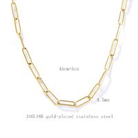 304 Stainless Steel Basic Plating Geometric Necklace main image 6