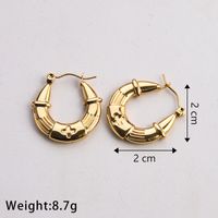 1 Pair Casual Classic Style Commute U Shape Twist Plating 304 Stainless Steel 18K Gold Plated Earrings main image 2