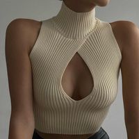 Women's Vest Tank Tops Rib-knit Casual Sexy Solid Color main image 1