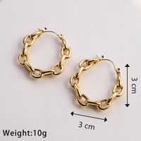 1 Pair Casual Classic Style Commute Twist Plating 304 Stainless Steel 18K Gold Plated Earrings main image 4