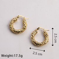 1 Pair Casual Classic Style Commute Twist Plating 304 Stainless Steel 18K Gold Plated Earrings main image 5