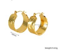 1 Stück Süß Königin Braut Einfarbig Polieren Überzug Rostfreier Stahl Titan Stahl 18 Karat Vergoldet Ohrringe main image 2
