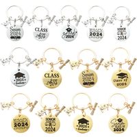 Preppy Style Simple Style Letter Number Stainless Steel Keychain main image 5